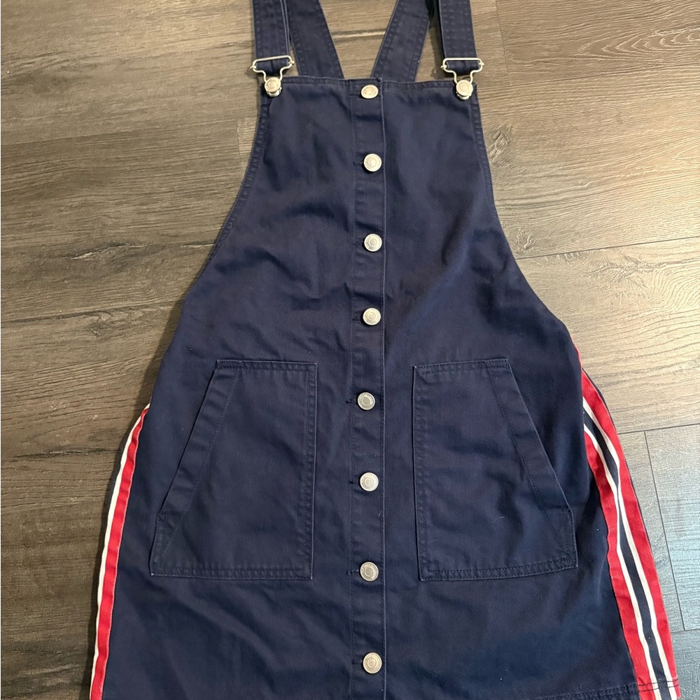 Bershka Navy Overall Dress
